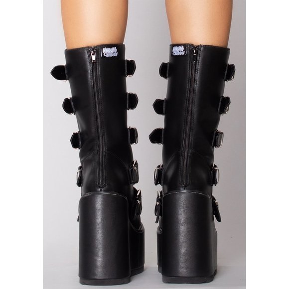 YRU X Naruto Dune Leaf Village Platform Boots - Picture 3 of 8